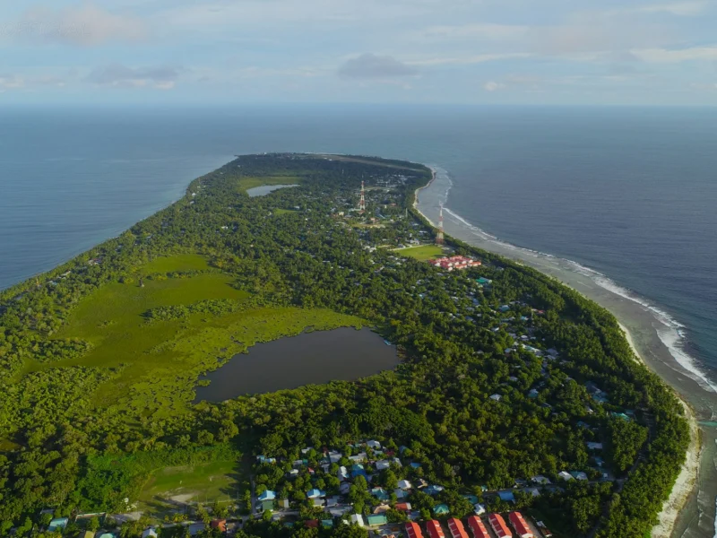 Aerial view of Fuvahmulah